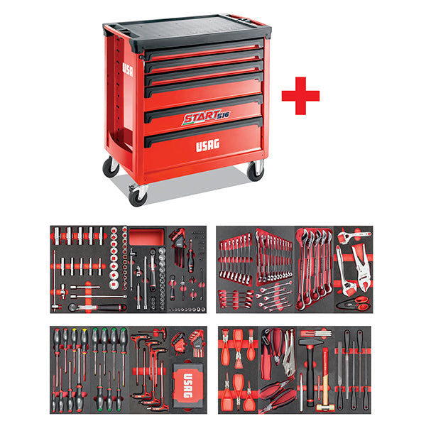 516 STXL6MM - Carrello start con assortimento manutenzione 495 MC (300 pz) - Usag - U05160632 516 STXL6MM - Carrello start con assortimento manutenzione 495 MC (300 pz) - Usag - U05160632